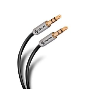 Cable auxiliar plug a plug 3,5 mm de 1,8 m, ultradelgado y conectores reforzados