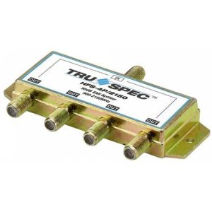 Divisor de 4 salidas para satélite, con paso por todos los puertos