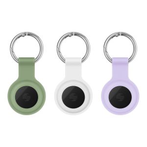3 cubiertas de silicón para POD-TAG1, POD-TAG3 o AirTag*, verde / blanco / lila