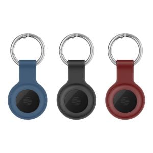 3 cubiertas de silicón para POD-TAG1, POD-TAG3 o AirTag*, azul / negra / roja